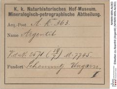 Etiketten zu Akanthit (Argentit) (NHMW-MIN-Ak363)